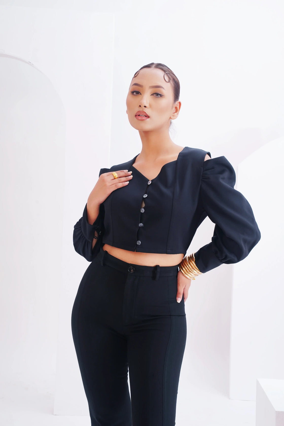 The regal top - Black