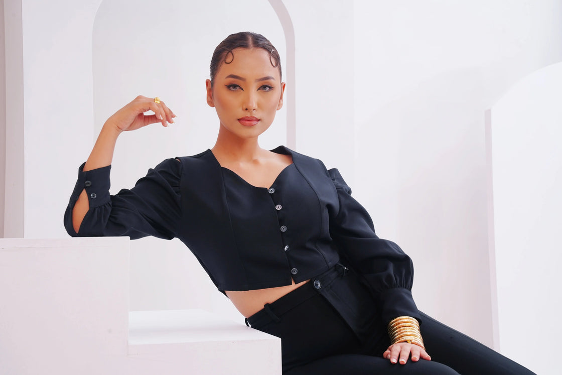 The regal top - Black