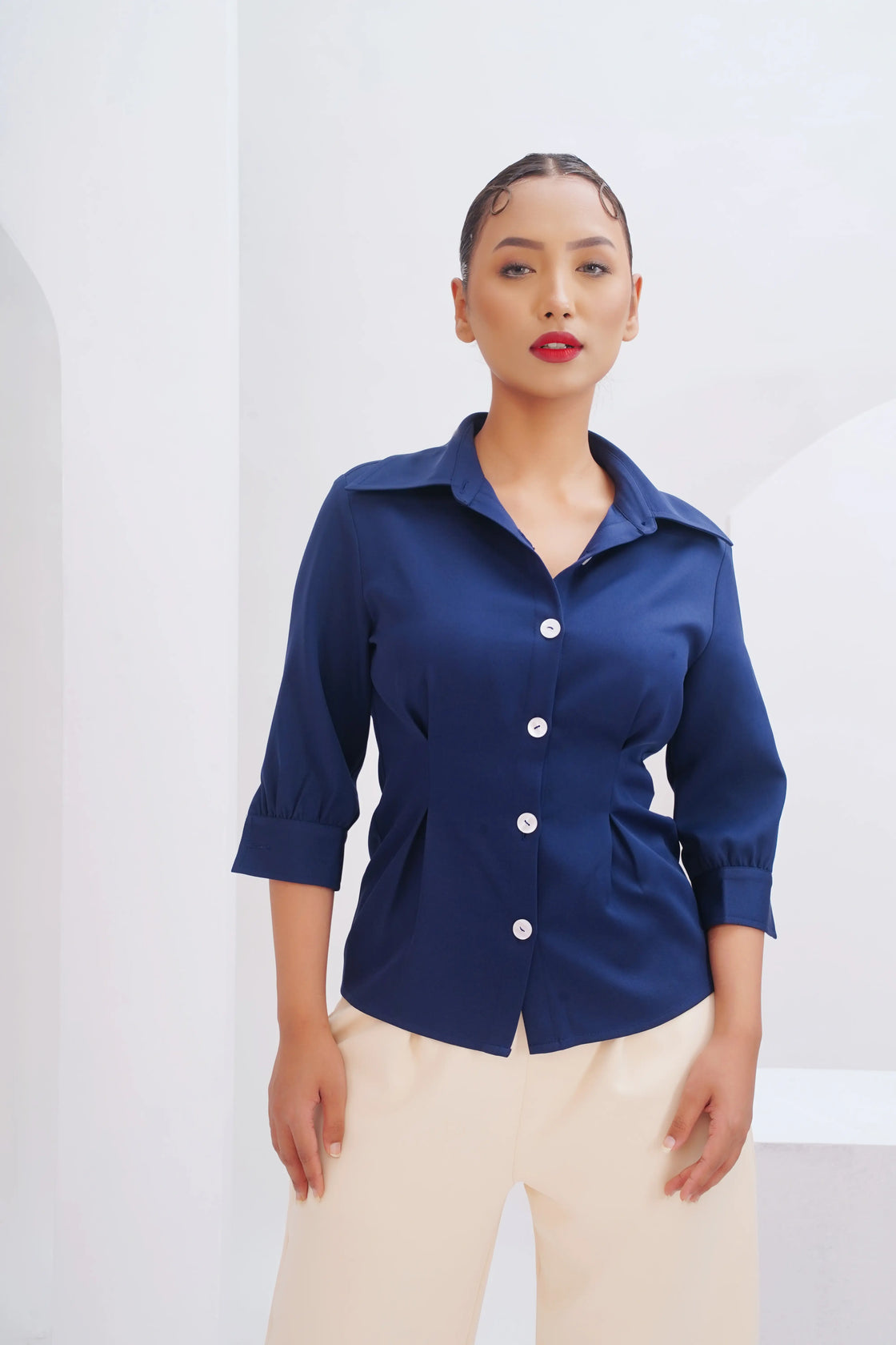 The Breeze blouse - Navy Blue