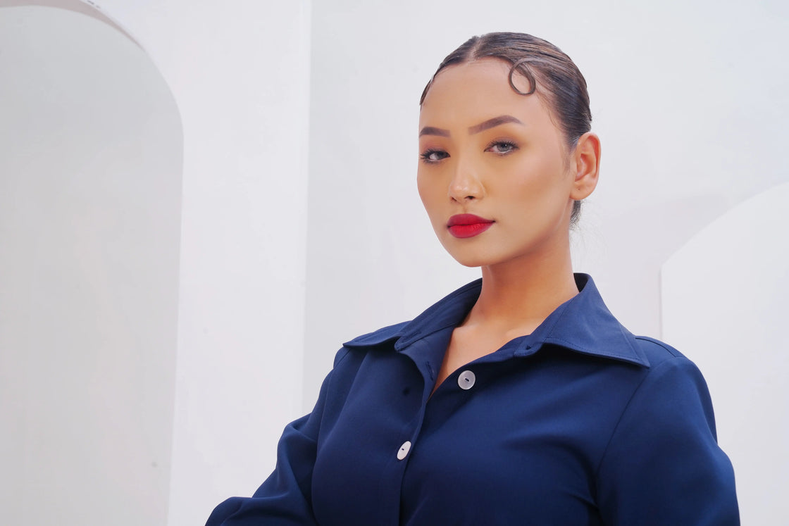 The Breeze blouse - Navy Blue