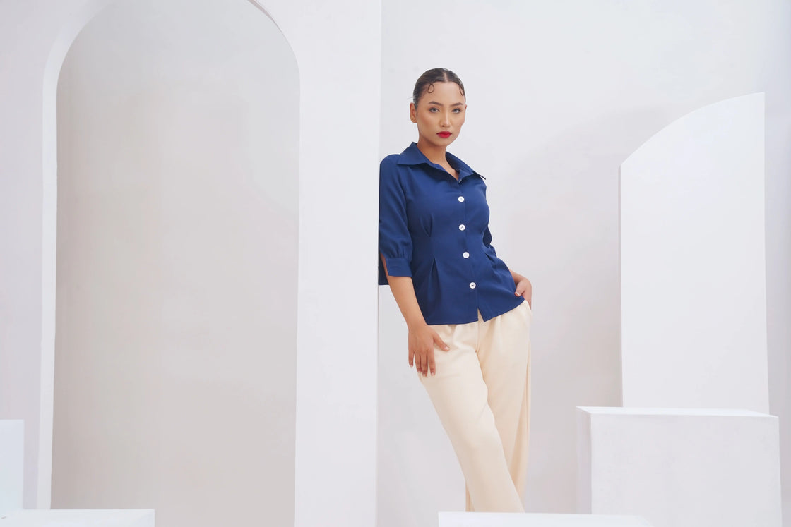 The Breeze blouse - Navy Blue