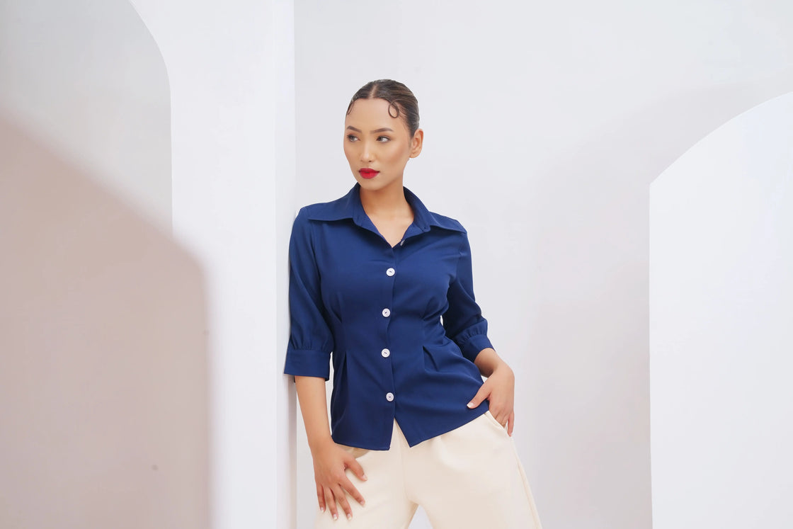 The Breeze blouse - Navy Blue