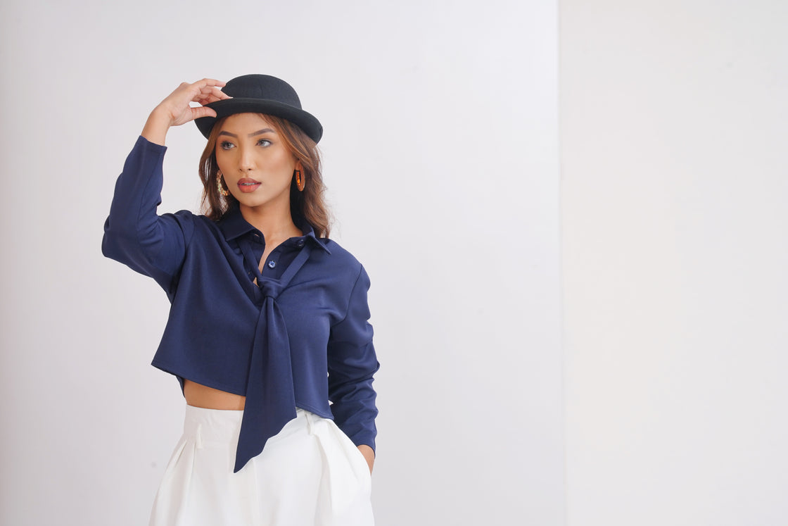The versatile tie top - Blue