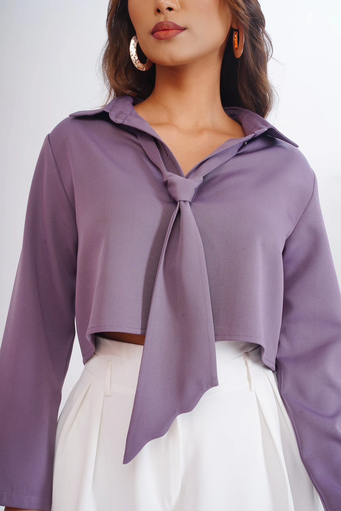 The versatile tie top - Lilac
