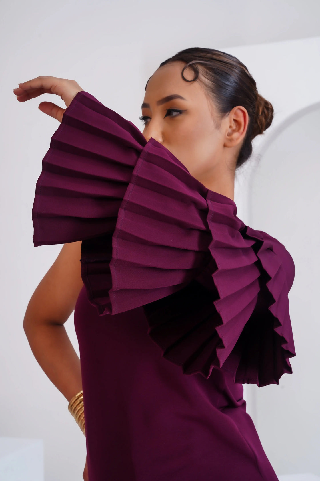 The ruffled enchantment top - Maroon
