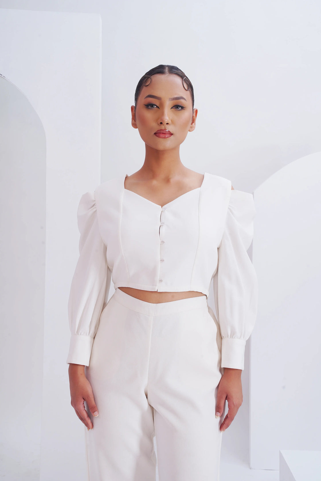 The regal top - White