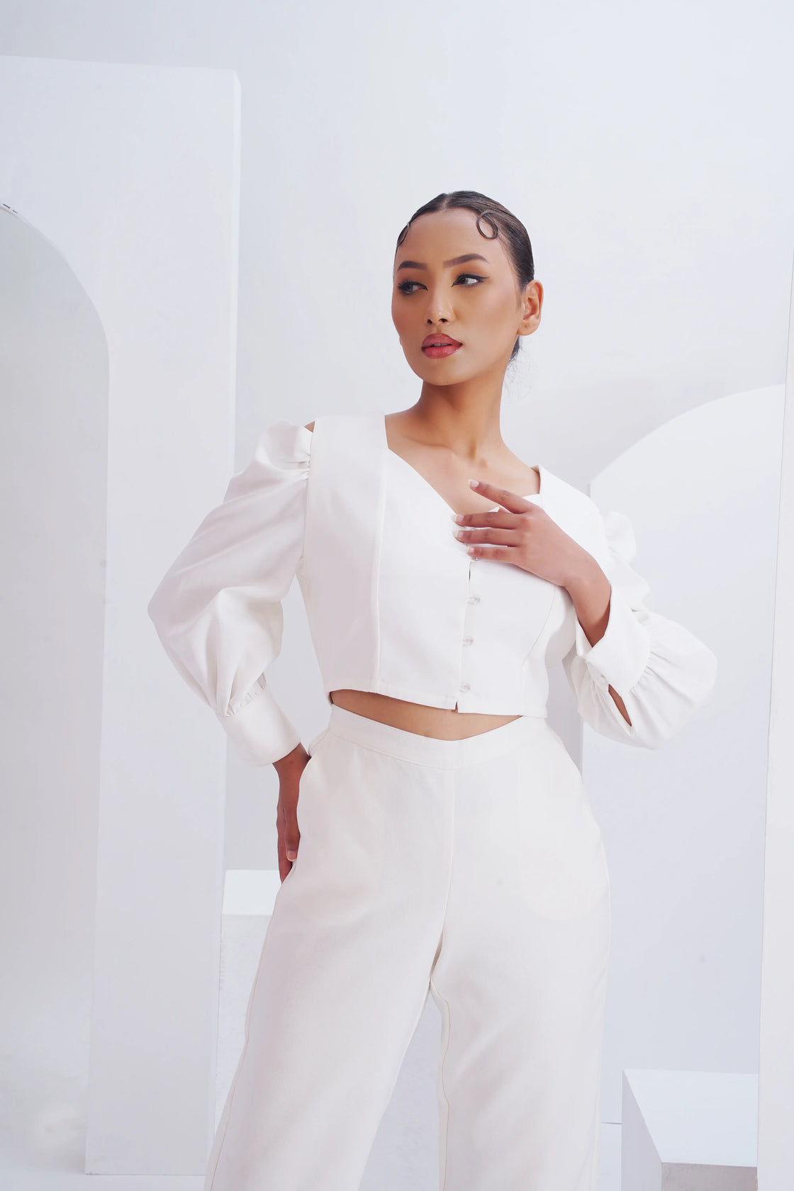 The regal top - White