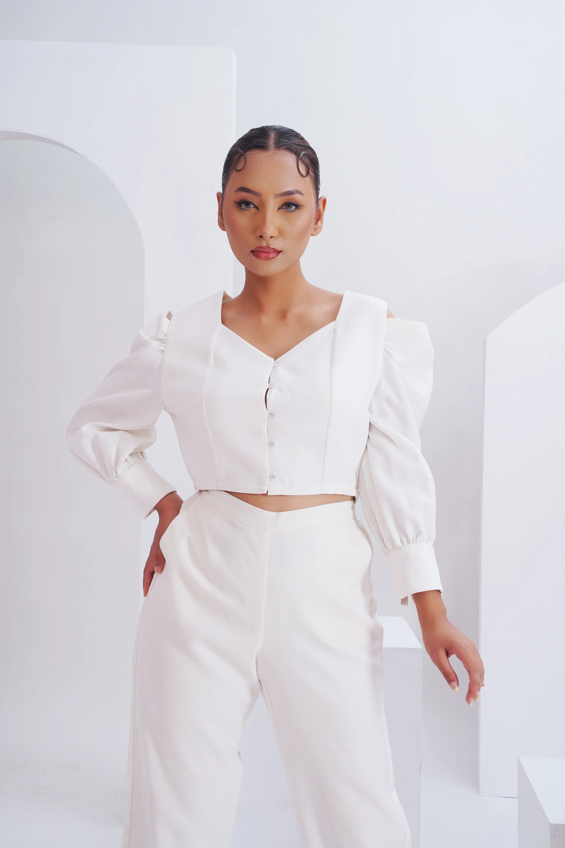 The regal top - White